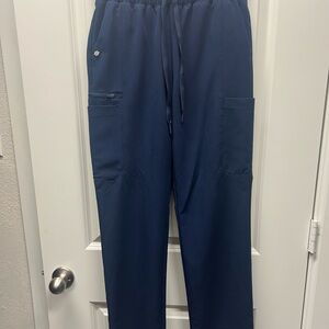 Jaanuu Women’s high-waisted navy scrub pants (XS)